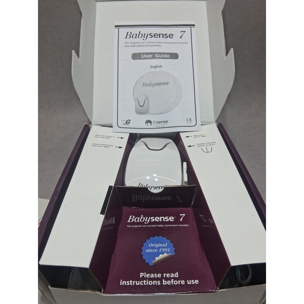 BabySense 7 The Original Non-Contact Movement Baby Monitor White